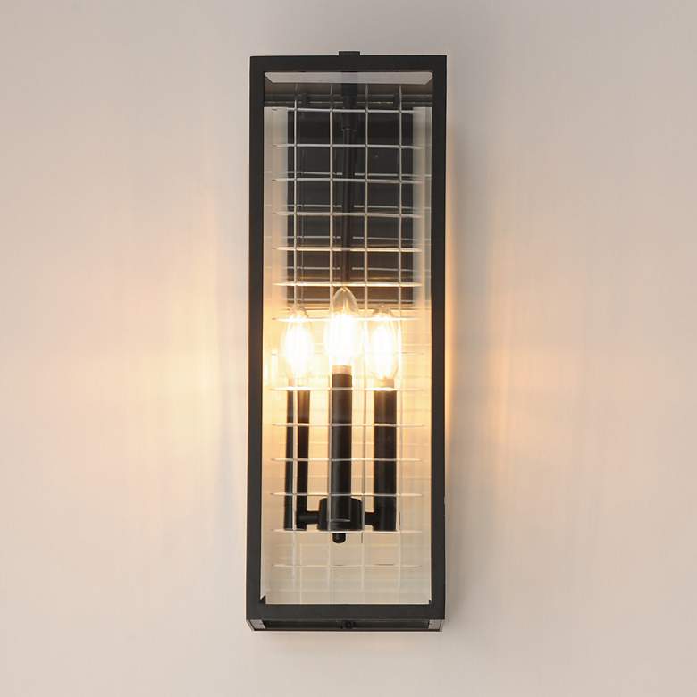 Image 3 Maxim Magnus 21" High Black 3-Light Outdoor Wall Sconce more views
