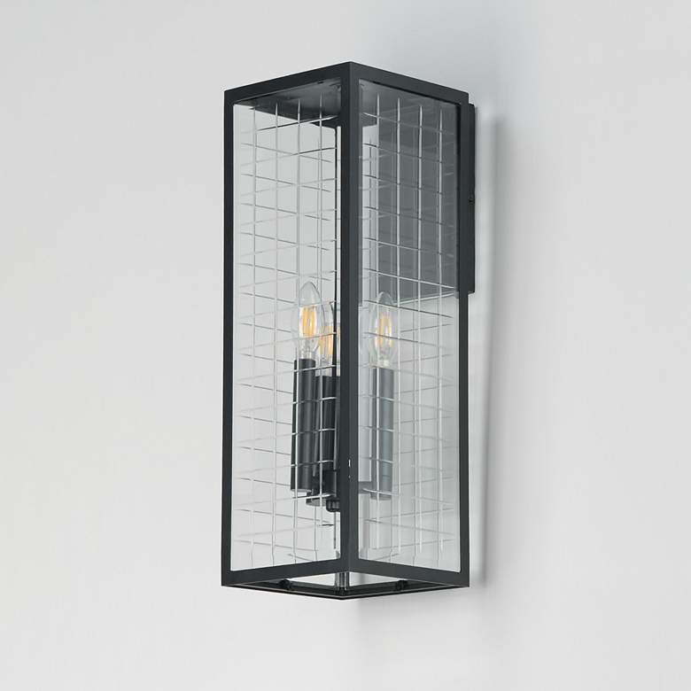 Image 4 Maxim Magnus 21" High Black 3-Light Outdoor Wall Sconce more views