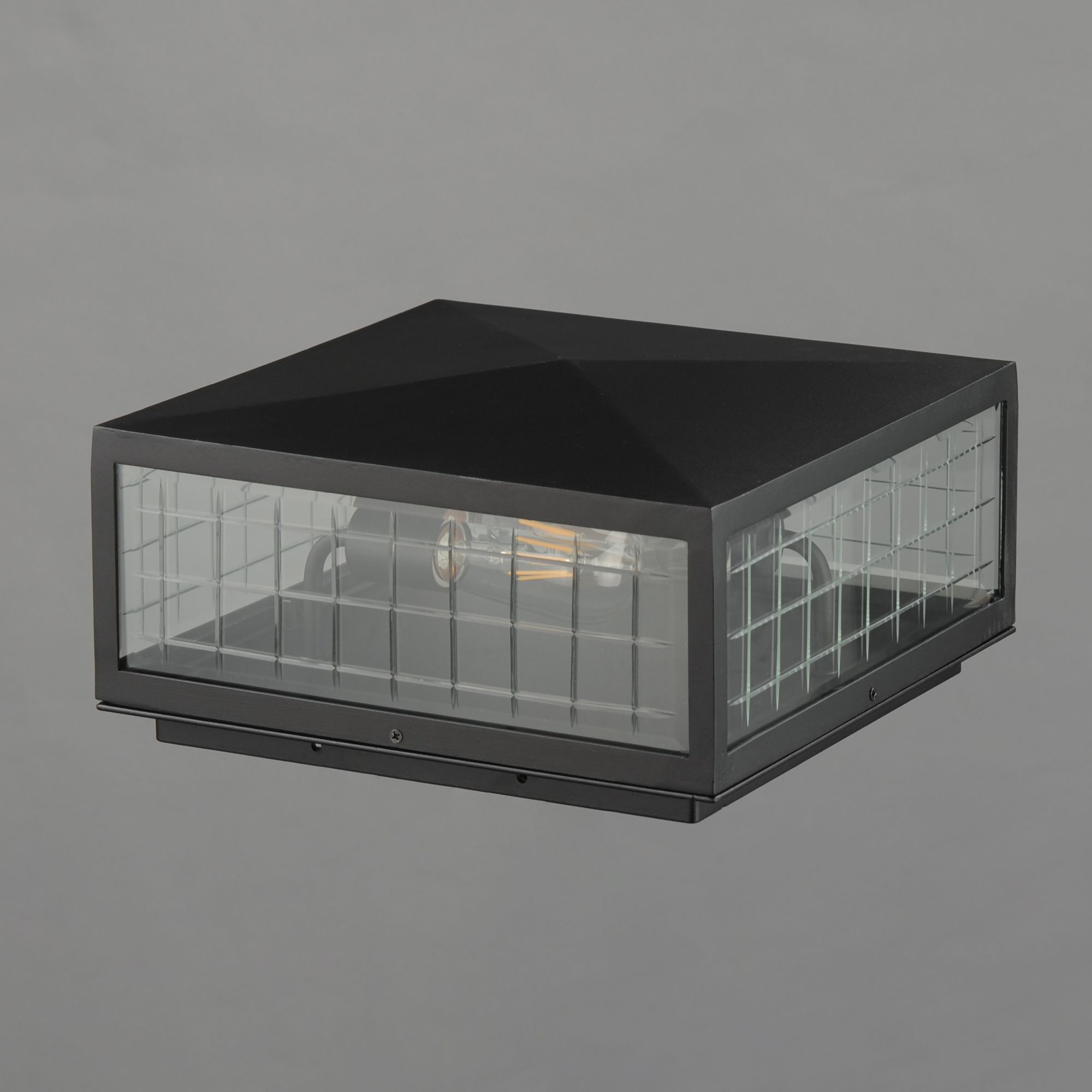 Image 2 Maxim Magnus 6" High Black 2-Light Deck Lantern more views