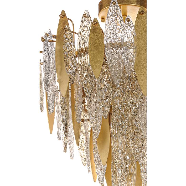 Image 2 Maxim Majestic 24" Wide Gold Leaf and Glass Ceiling Light more views