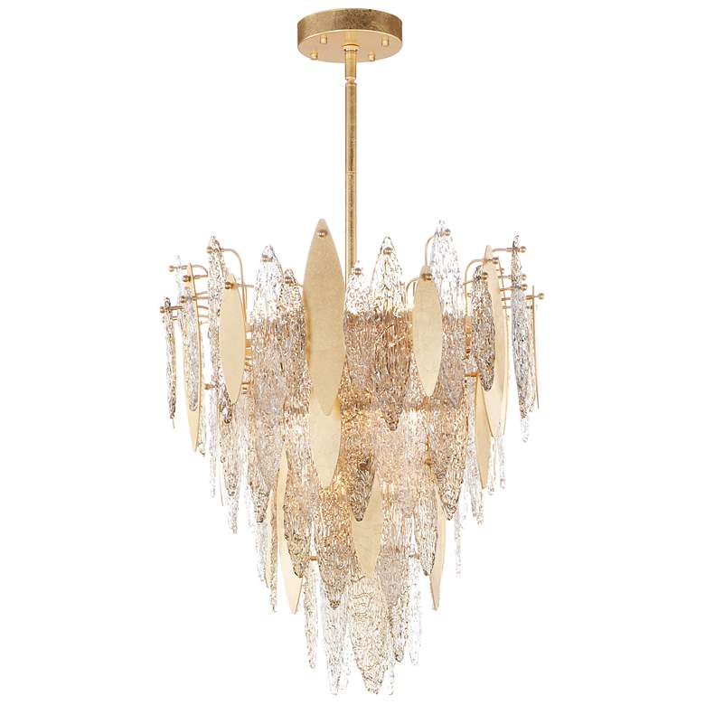 Image 2 Maxim Majestic 24 inch Wide Gold Leaf Pendant Chandelier