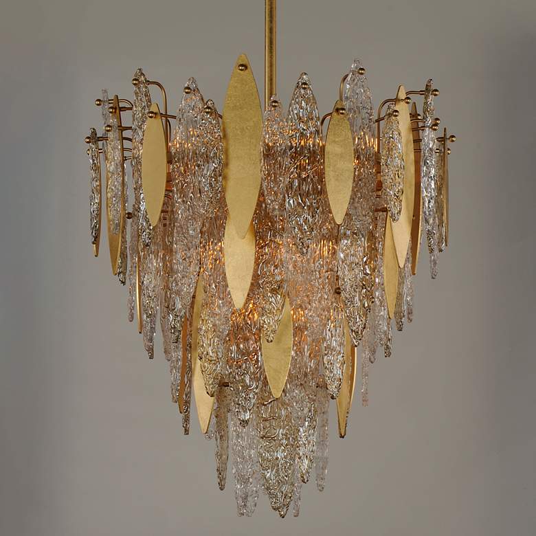 Image 1 Maxim Majestic 24 inch Wide Gold Leaf Pendant Chandelier