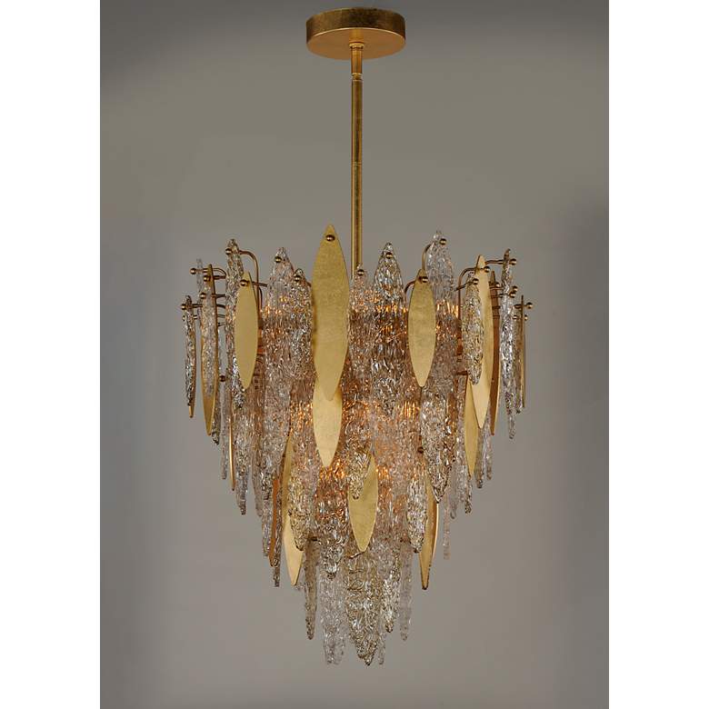 Image 3 Maxim Majestic 24 inch Wide Gold Leaf Pendant Chandelier more views