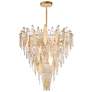 3_Maxim Majestic 32 1/2" Wide Gold Leaf and Glass Chandelier