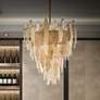 2_Maxim Majestic 32 1/2" Wide Gold Leaf and Glass Chandelier