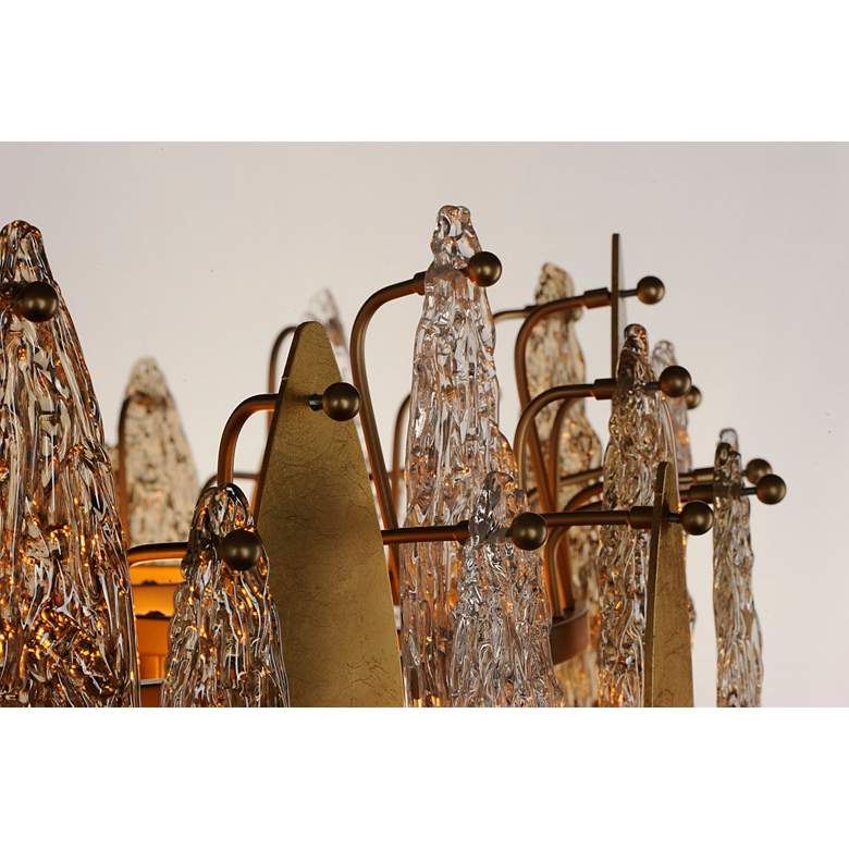 Image 4 Maxim Majestic 32 1/2" Wide Gold Leaf and Glass Chandelier more views