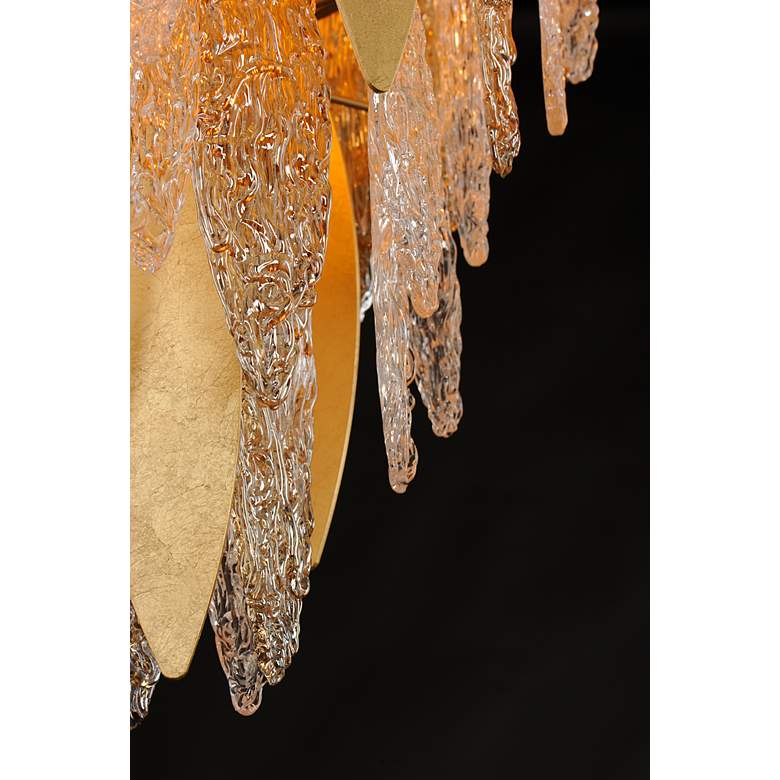 Image 5 Maxim Majestic 32 1/2" Wide Gold Leaf and Glass Chandelier more views