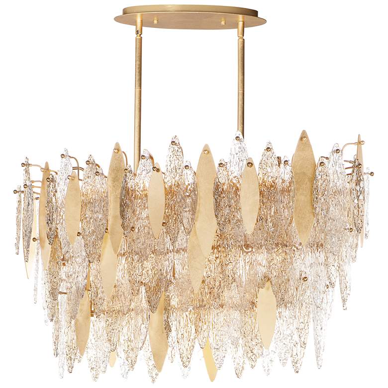 Image 2 Maxim Majestic 39 1/2"W Gold Leaf Island Pendant Chandelier
