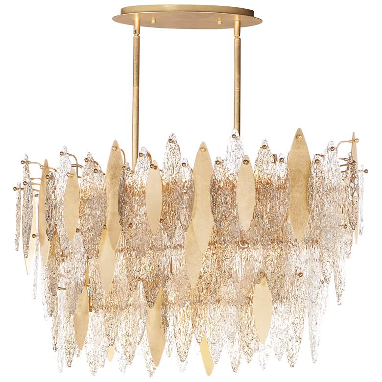 Image 2 Maxim Majestic 39 1/2 inchW Gold Leaf Island Pendant Chandelier