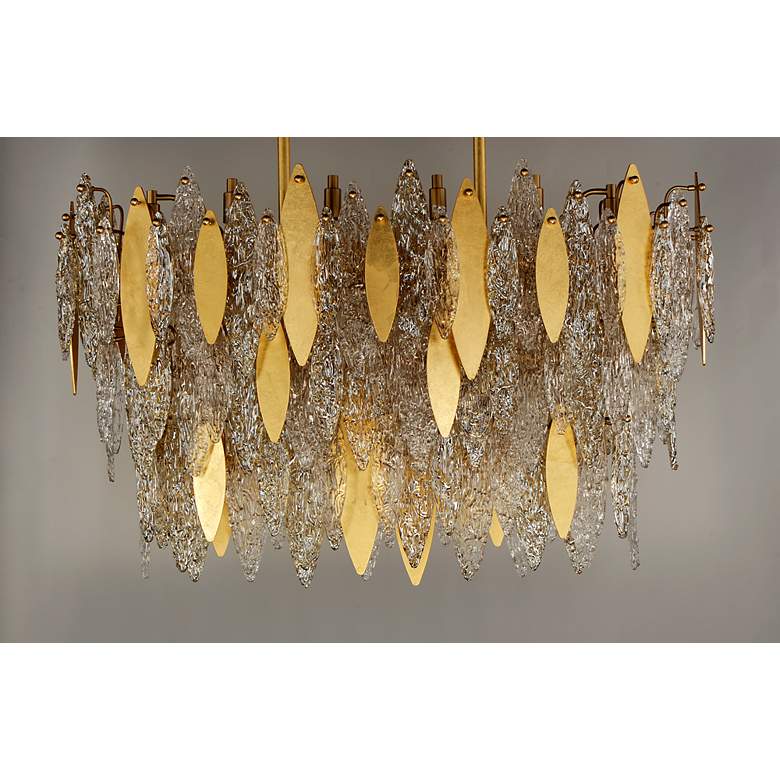 Image 3 Maxim Majestic 39 1/2"W Gold Leaf Island Pendant Chandelier more views
