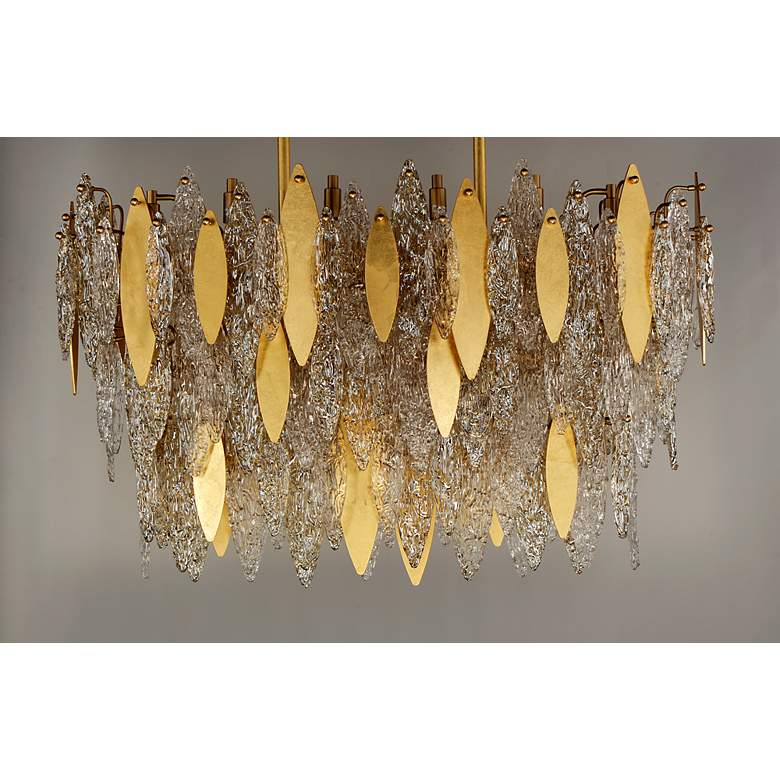 Image 3 Maxim Majestic 39 1/2 inchW Gold Leaf Island Pendant Chandelier more views