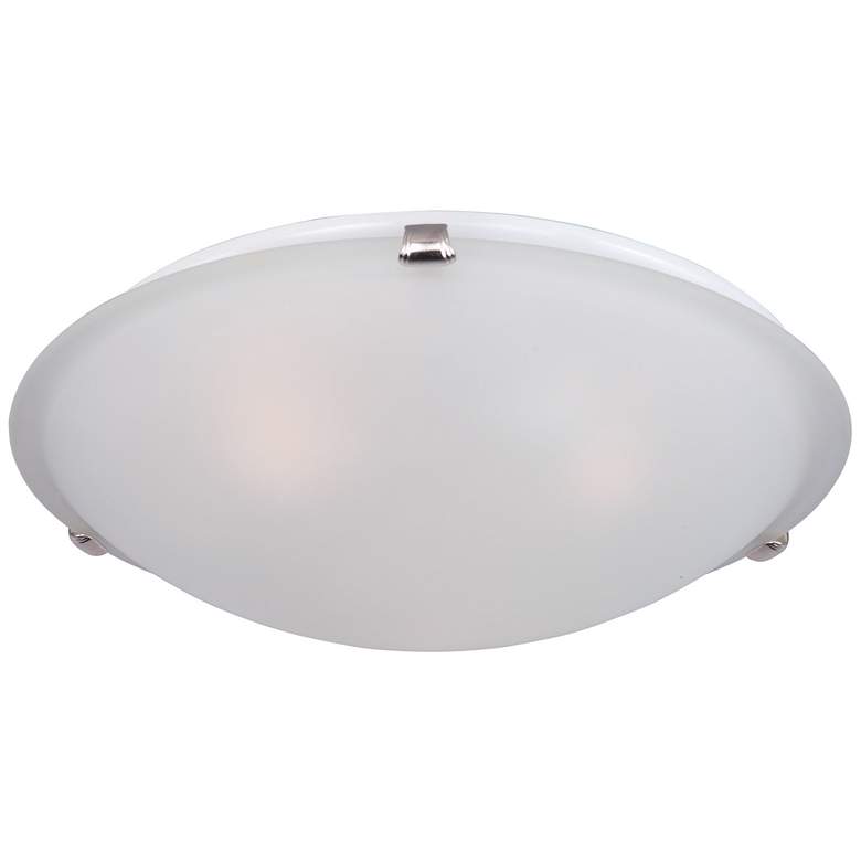 Image 1 Maxim Malaga 16 inch Wide Modern Glass 3-Bulb Flush Mount Ceiling Light