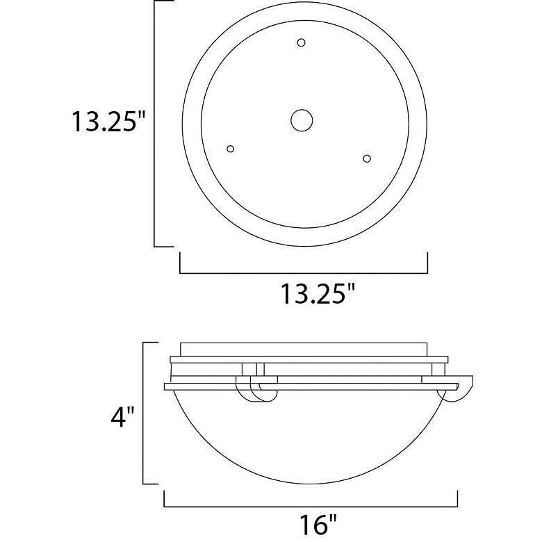 Image 2 Maxim Malaga 16"W Satin Nickel Frosted Glass Ceiling Light more views
