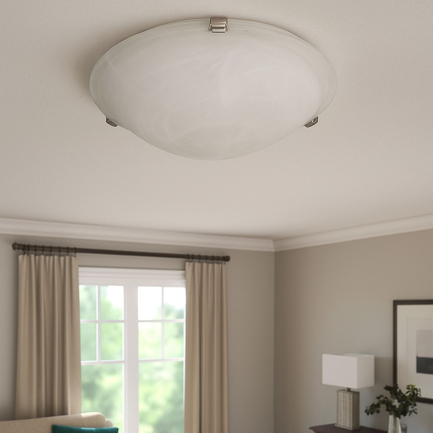 Image 3 Maxim Malaga 20" Wide Satin Nickel Ceiling Light more views