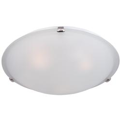 Maxim Malaga 20" Wide White Glass 4-Light Flush Mount Ceiling Light