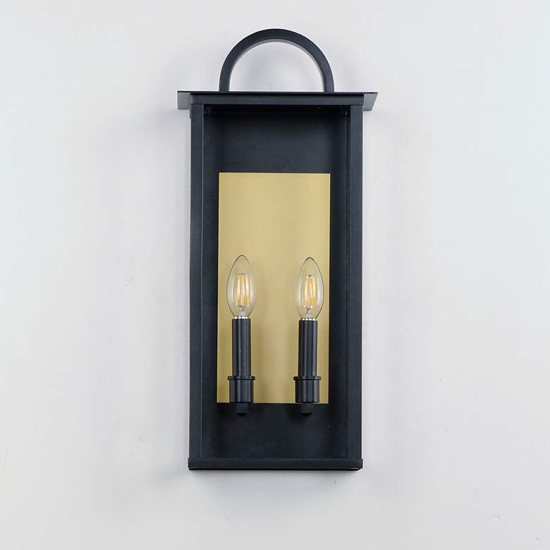 Image 3 Maxim Manchester 20" High Black Outdoor Lantern Wall Light more views
