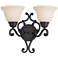 Maxim Manor 13 1/2"H Oil-Rubbed Bronze 2-Light Wall Sconce