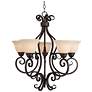 Maxim Manor 25 1/2"W Oil-Rubbed Bronze 5-Light Chandelier