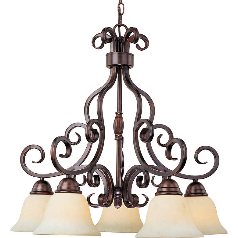 Image 4 Maxim Manor 25 1/2"W Oil-Rubbed Bronze 5-Light Chandelier more views