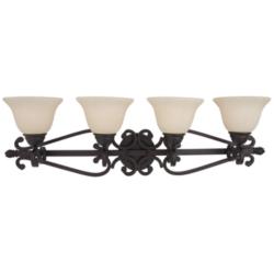 Maxim Manor 37"W Oil-Rubbed Bronze 4-Light Vanity Bath Light
