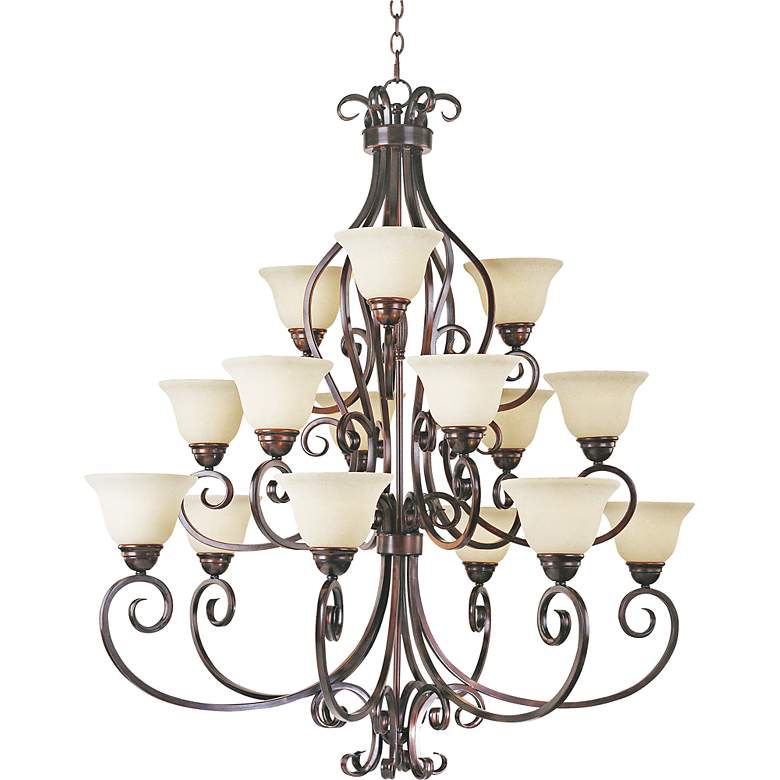 Image 2 Maxim Manor 45" Wide Oil Rubbed Bronze 15-Light Tiered Chandelier
