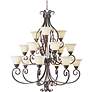 2_Maxim Manor 45" Wide Oil Rubbed Bronze 15-Light Tiered Chandelier