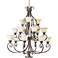 Maxim Manor 45" Wide Oil Rubbed Bronze 15-Light Tiered Chandelier