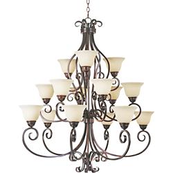 Maxim Manor 45" Wide Oil Rubbed Bronze 15-Light Tiered Chandelier