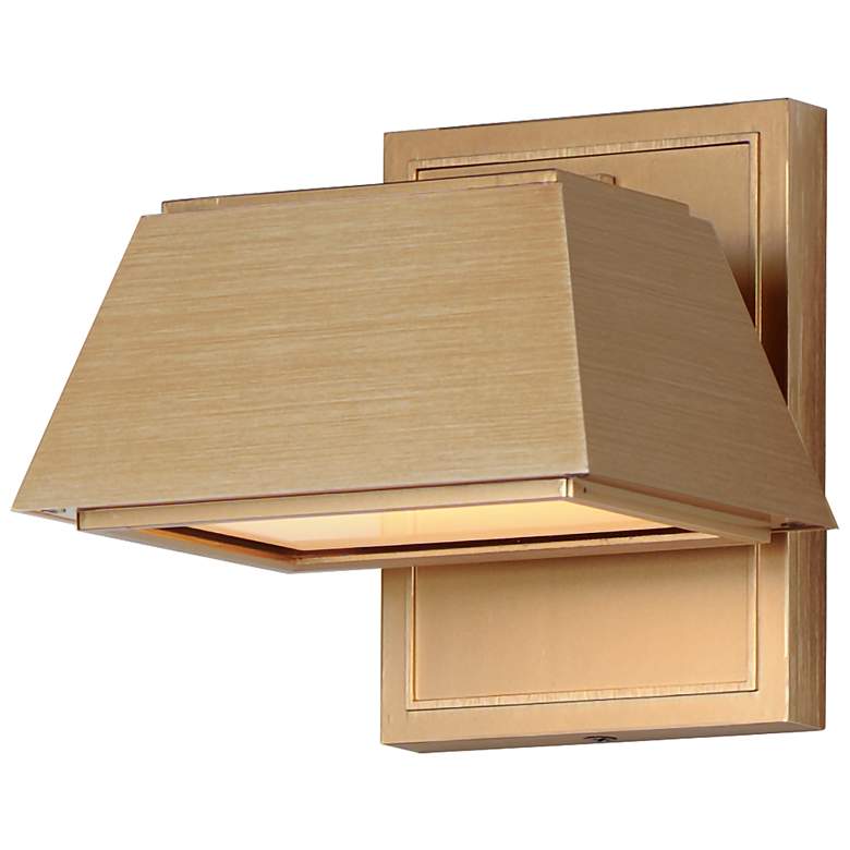 Image 1 Maxim Mansard 6 1/4"H Antique Brass LED Outdoor Wall Light
