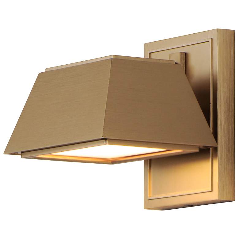 Image 5 Maxim Mansard 6 1/4"H Antique Brass LED Outdoor Wall Light more views