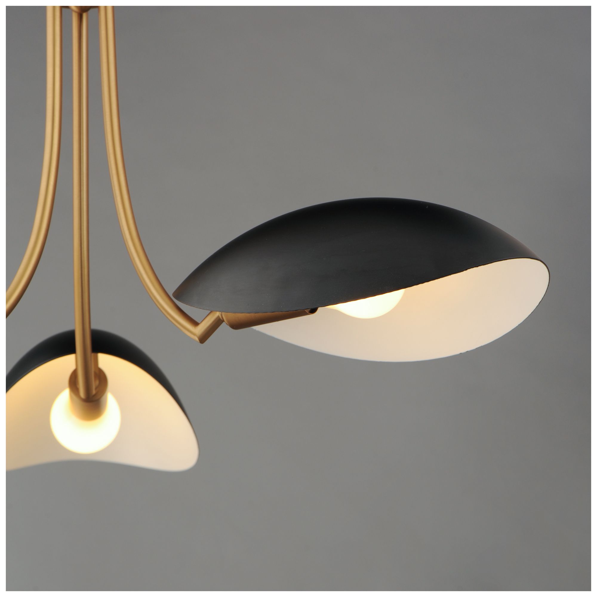 Image 5 Maxim Maris 22" Wide Black/Natural Aged Brass 3-Light Pendant more views