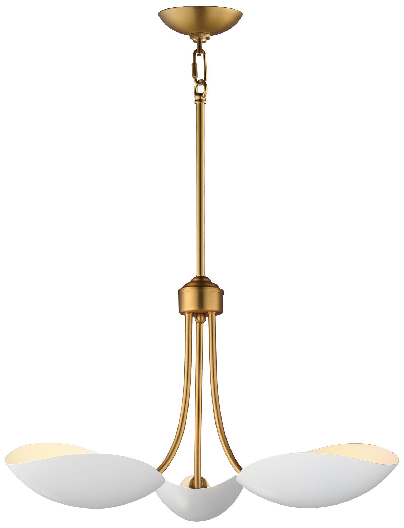 Maxim Maris 22" Wide White/Natural Aged Brass 3-Light Pendant