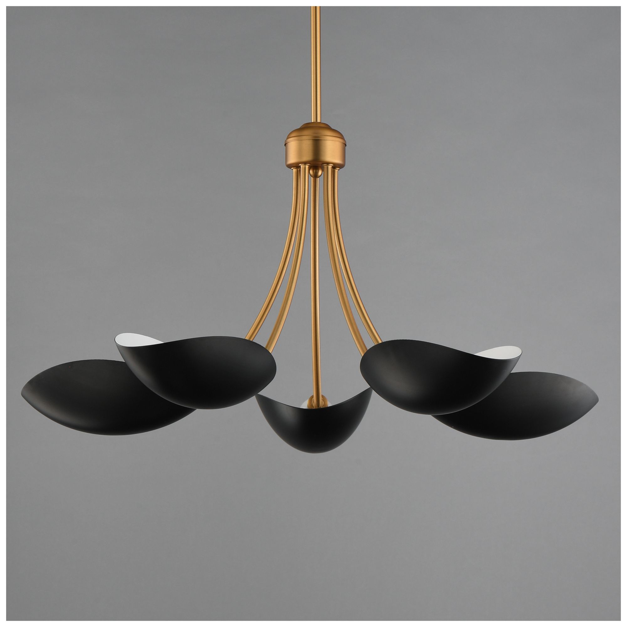 Image 3 Maxim Maris 26 1/2" Wide Black/Natural Aged Brass 5-Light Chandelier more views