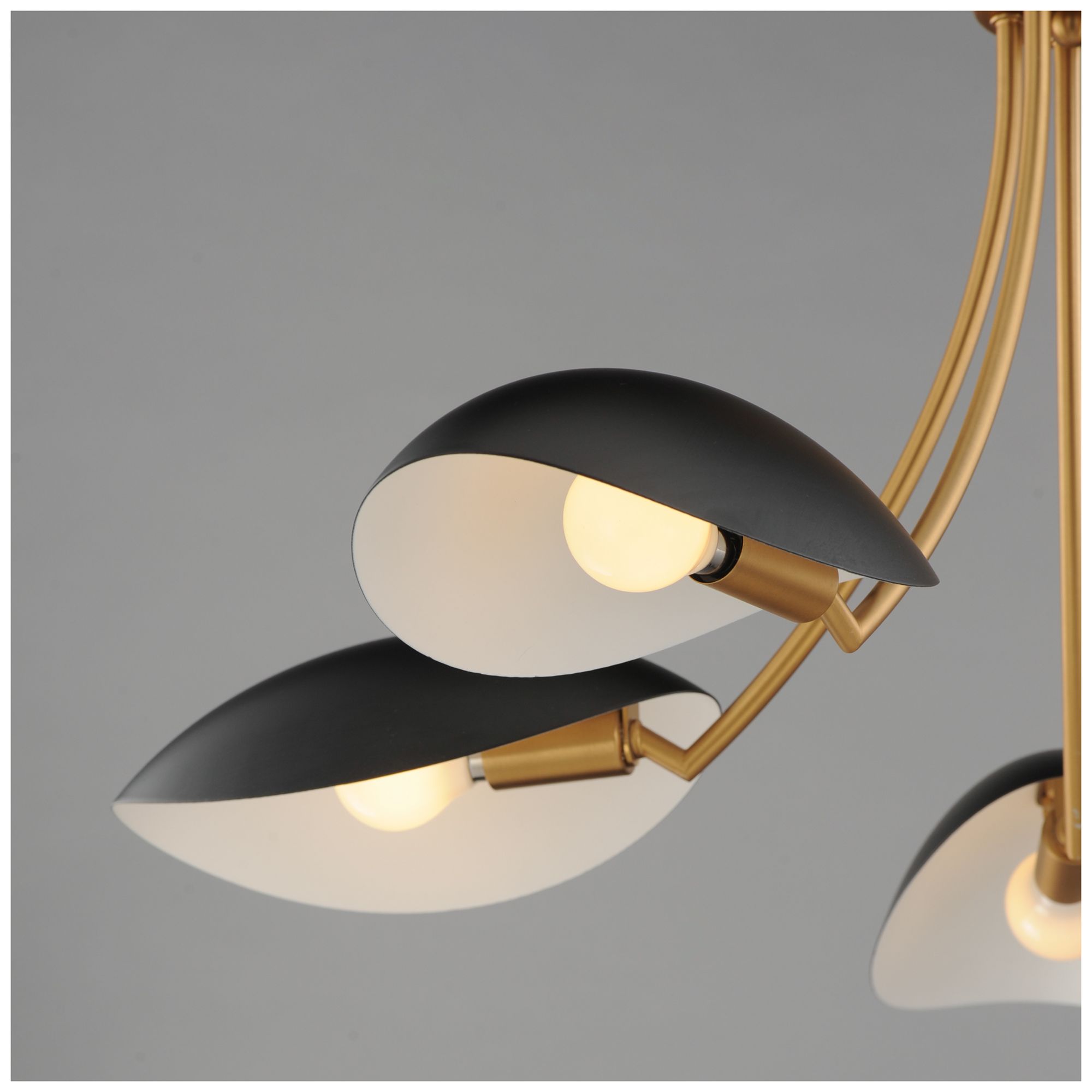 Image 4 Maxim Maris 26 1/2" Wide Black/Natural Aged Brass 5-Light Chandelier more views