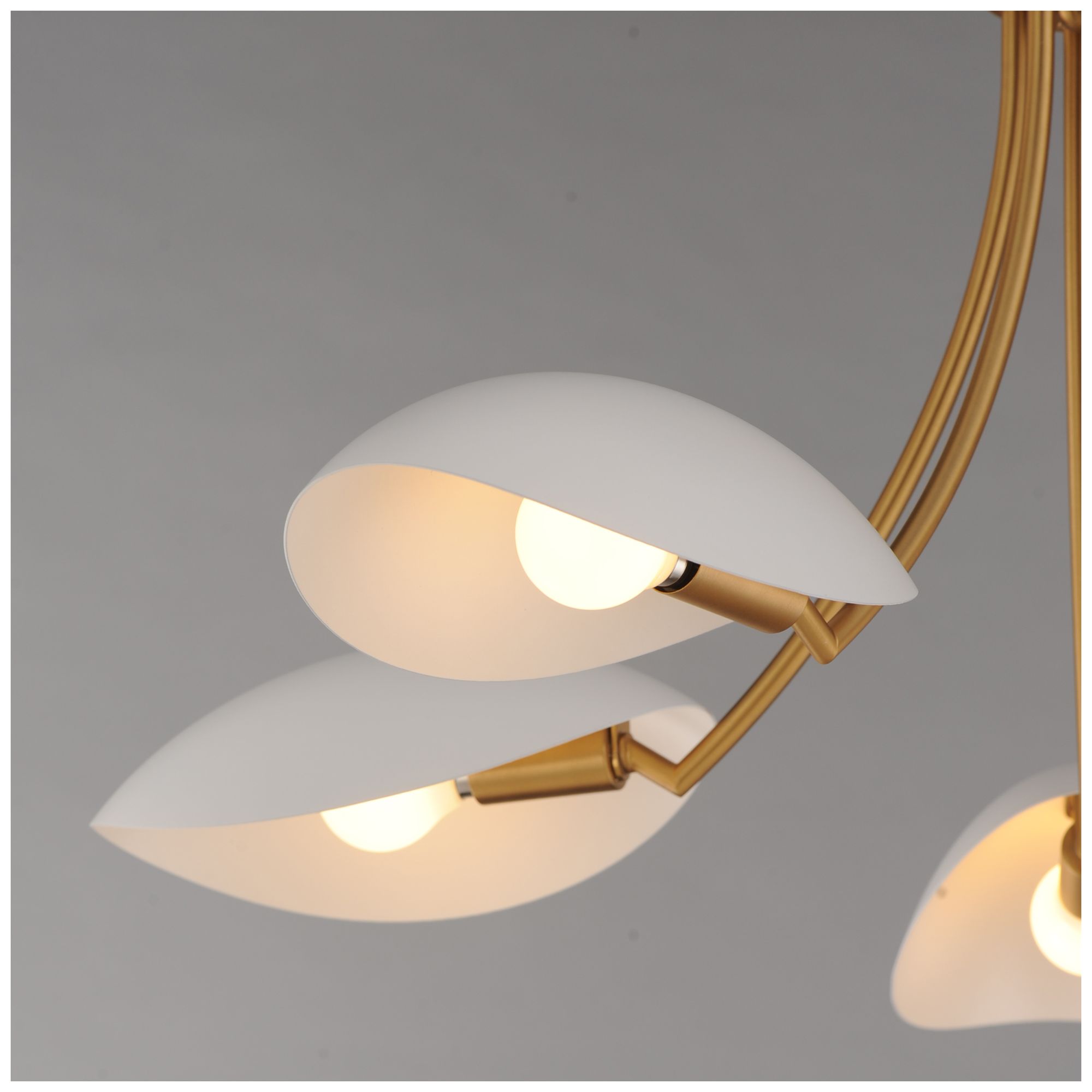 Image 5 Maxim Maris 26 1/2" Wide White/Natural Aged Brass 5-Light Chandelier more views