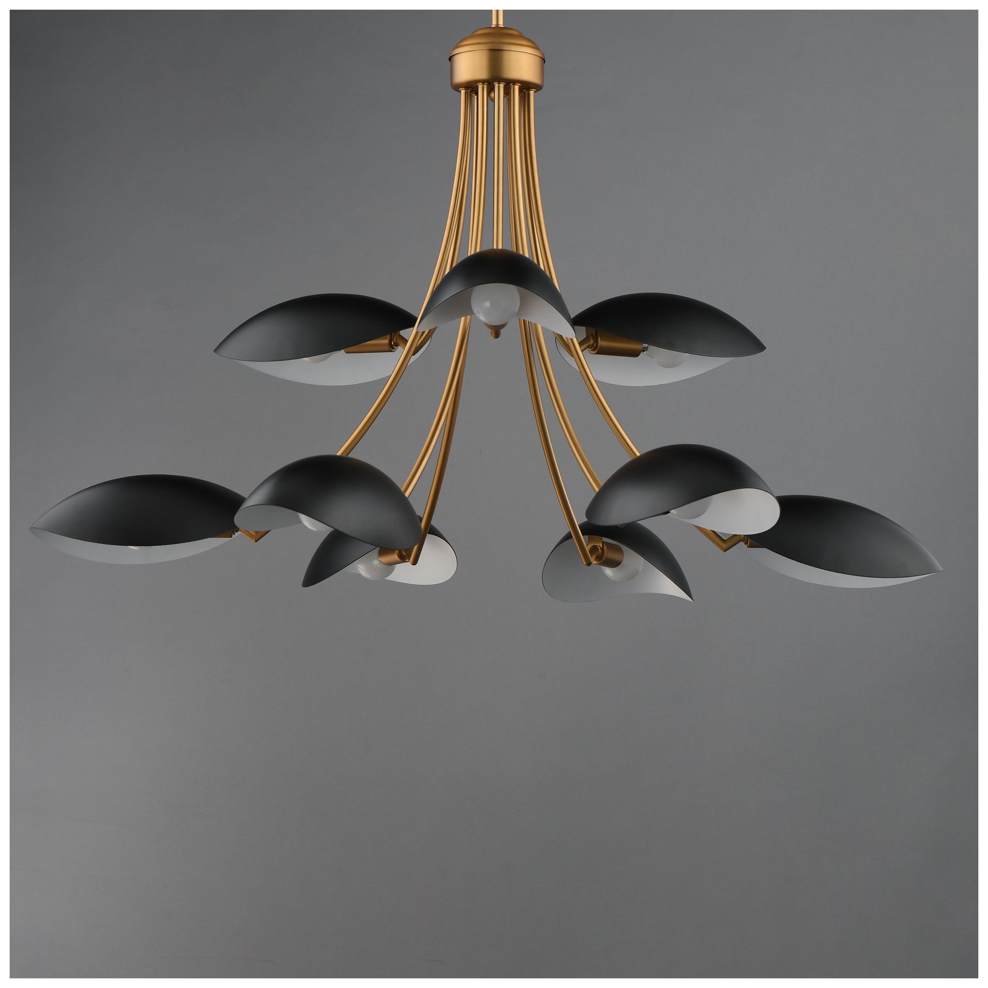 Image 3 Maxim Maris 33 1/2" Wide Black/Natural Aged Brass 9-Light Chandelier more views