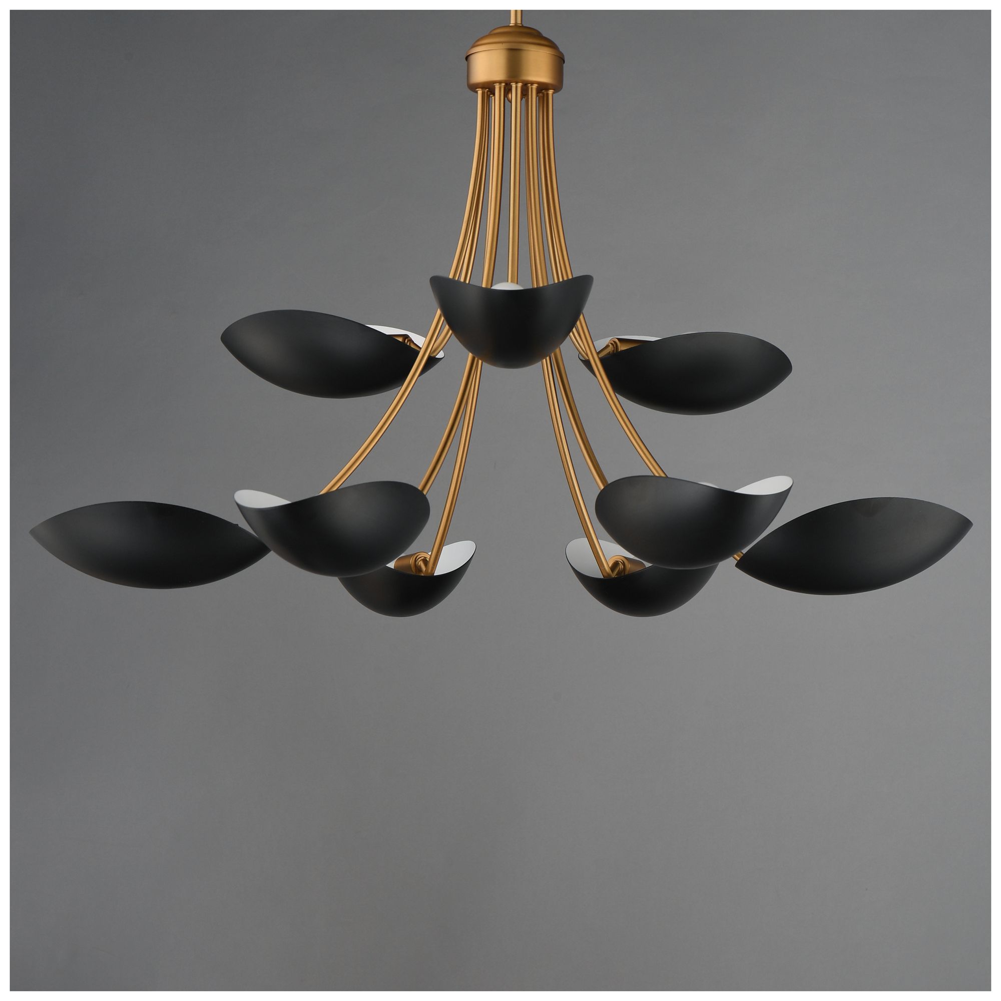 Image 4 Maxim Maris 33 1/2" Wide Black/Natural Aged Brass 9-Light Chandelier more views