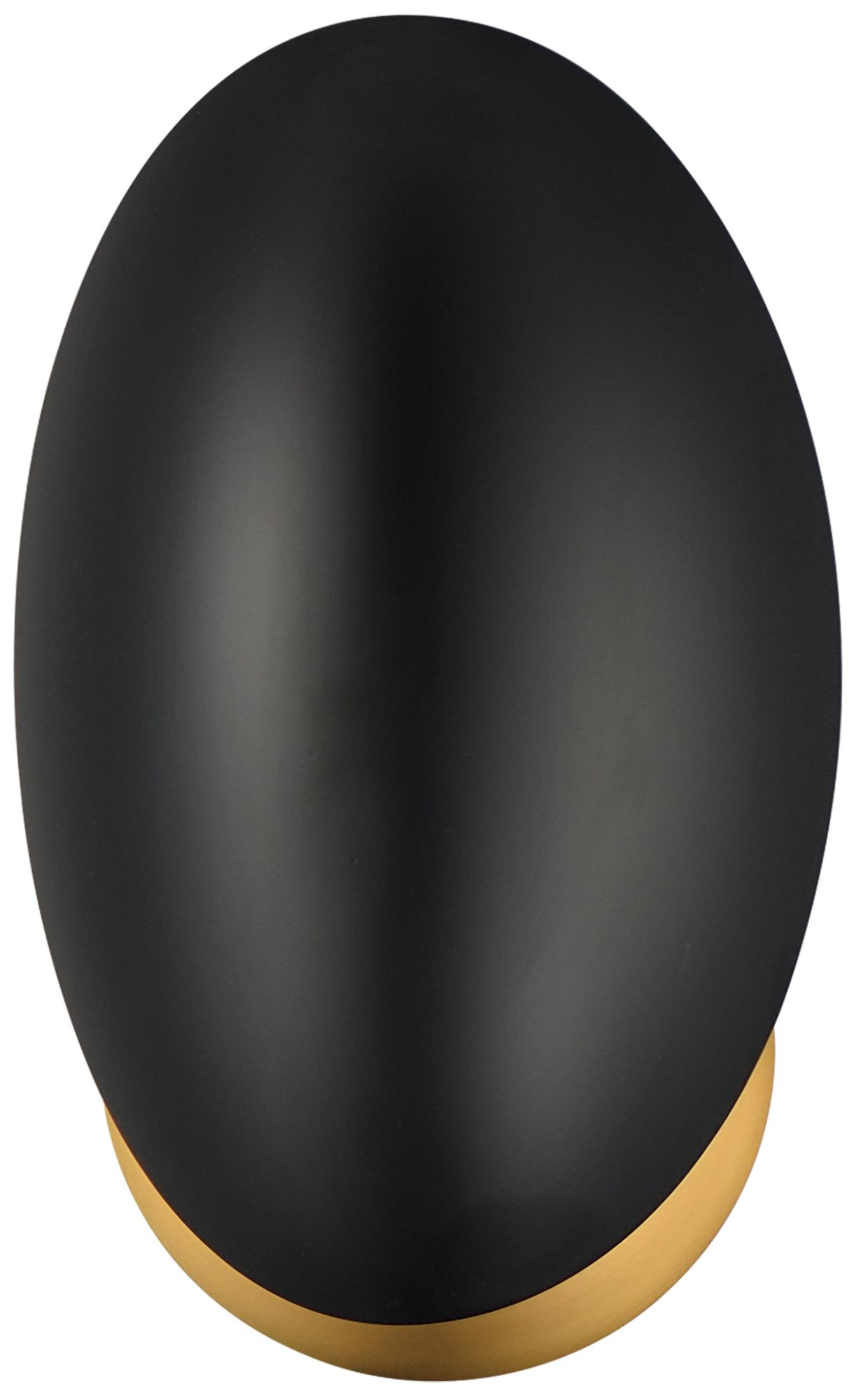 Image 2 Maxim Maris 8" High Black/Natural Aged Brass Wall Sconce