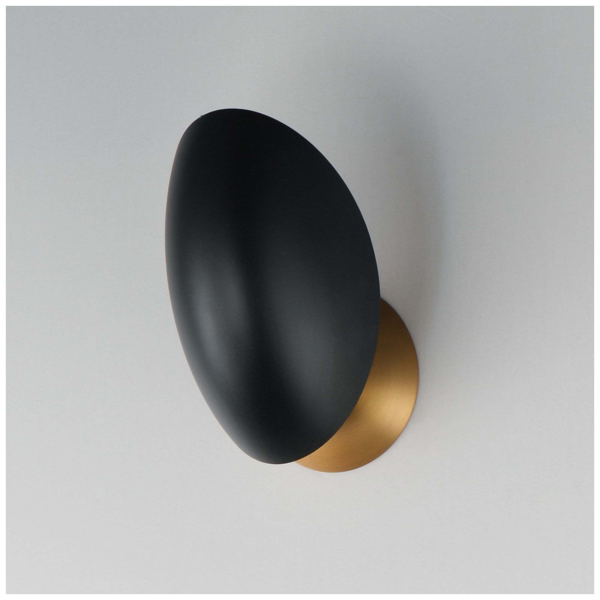 Image 6 Maxim Maris 8" High Black/Natural Aged Brass Wall Sconce more views