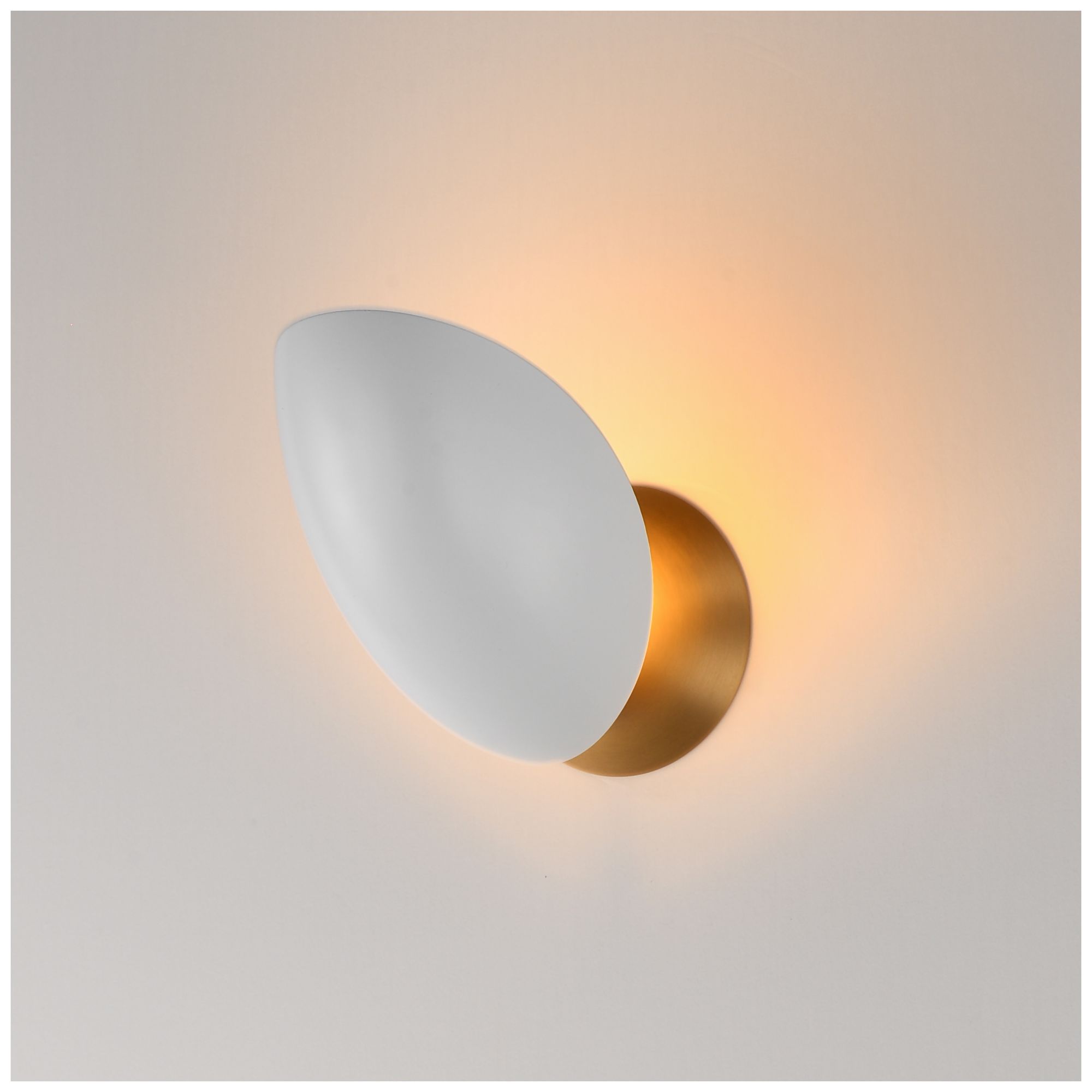 Image 4 Maxim Maris 8" High White/Natural Aged Brass Wall Sconce more views