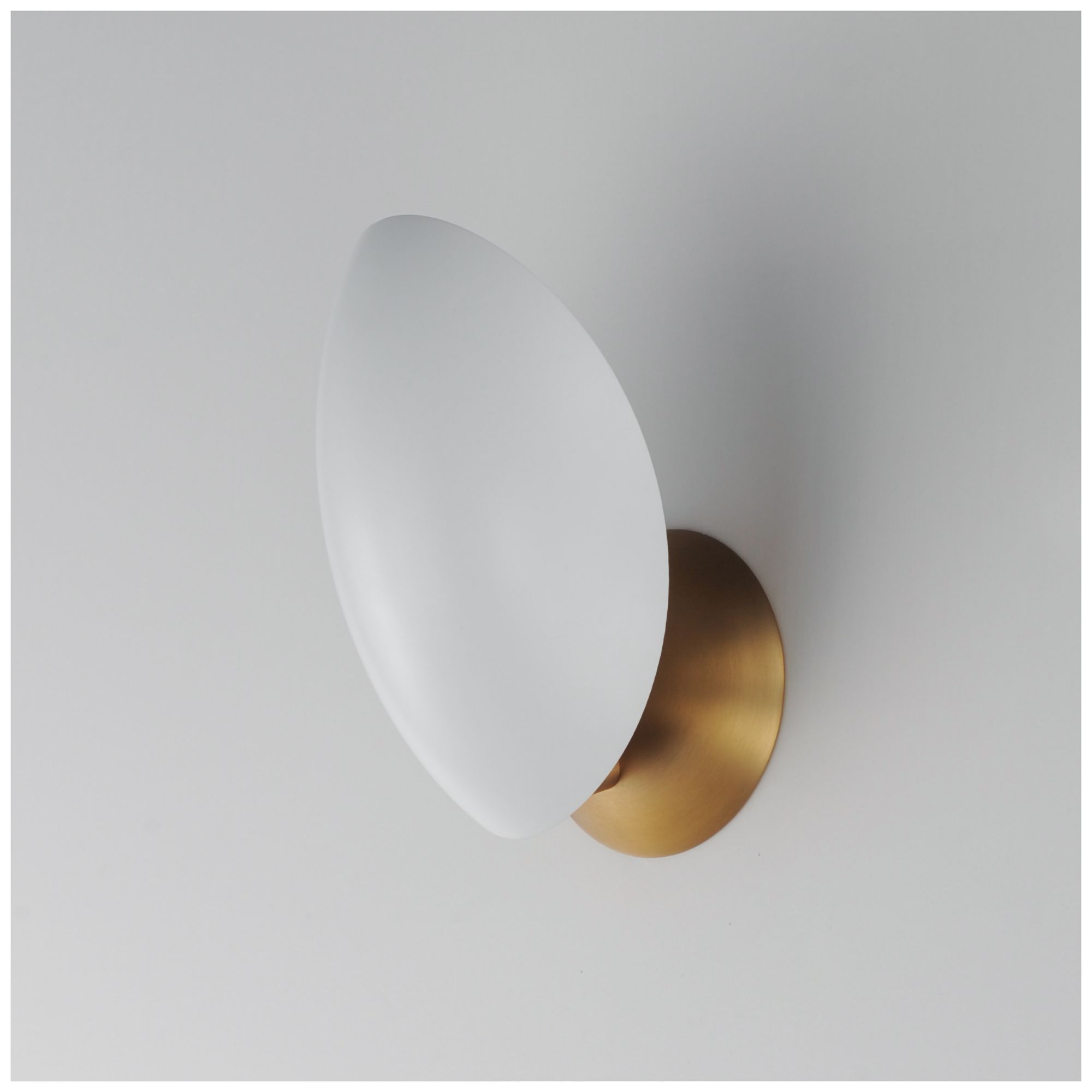 Image 6 Maxim Maris 8" High White/Natural Aged Brass Wall Sconce more views