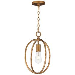 Maxim Martel 10" Wide Etruscan Gold 1-Light Mini Pendant