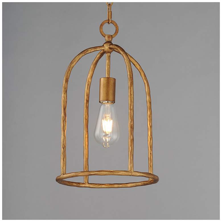 Image 5 Maxim Martel 10" Wide Etruscan Gold 1-Light Pendant more views
