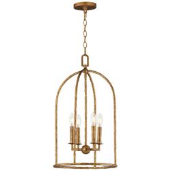Maxim Martel 14" Wide Etruscan Gold 4-Light Pendant