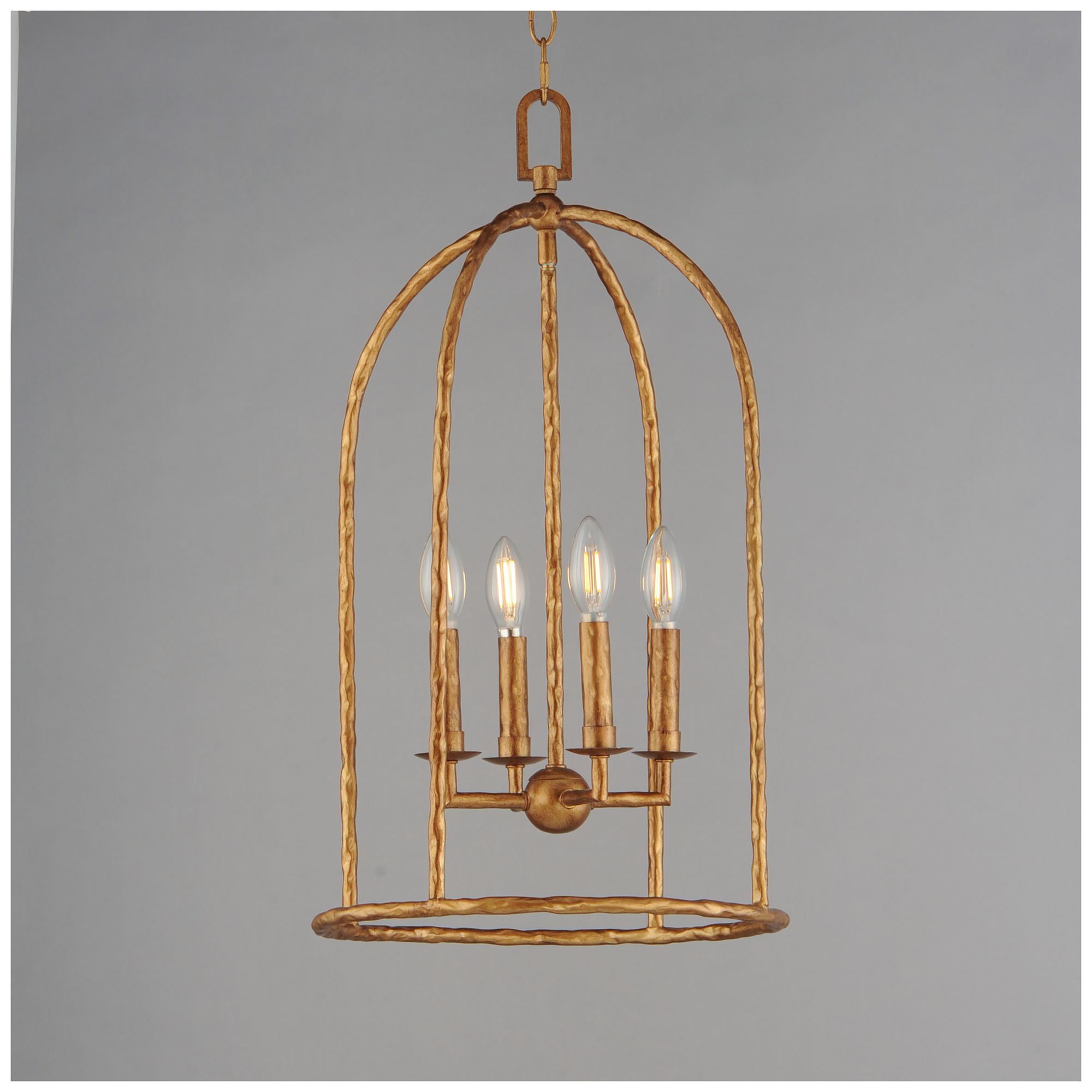 Image 3 Maxim Martel 14" Wide Etruscan Gold 4-Light Pendant more views