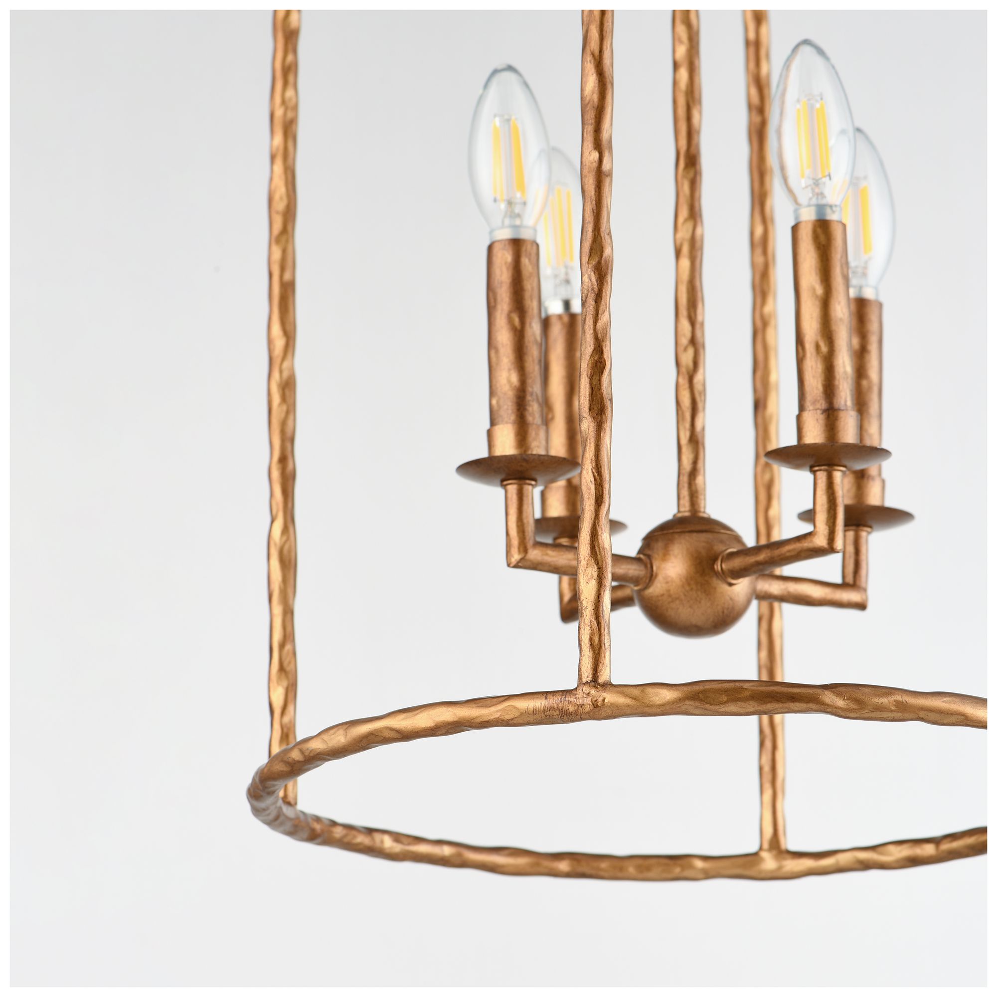 Image 5 Maxim Martel 14" Wide Etruscan Gold 4-Light Pendant more views