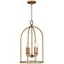 1_Maxim Martel 14" Wide Etruscan Gold 4-Light Pendant