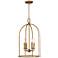 Maxim Martel 14" Wide Etruscan Gold 4-Light Pendant