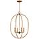 Maxim Martel 20" Wide Etruscan Gold 4-Light Pendant