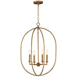Maxim Martel 20" Wide Etruscan Gold 4-Light Pendant